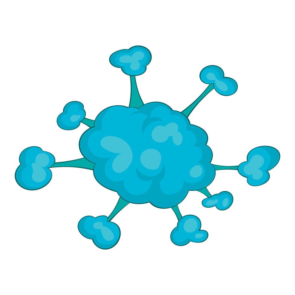 Smoke explosion icon, cartoon style vector
