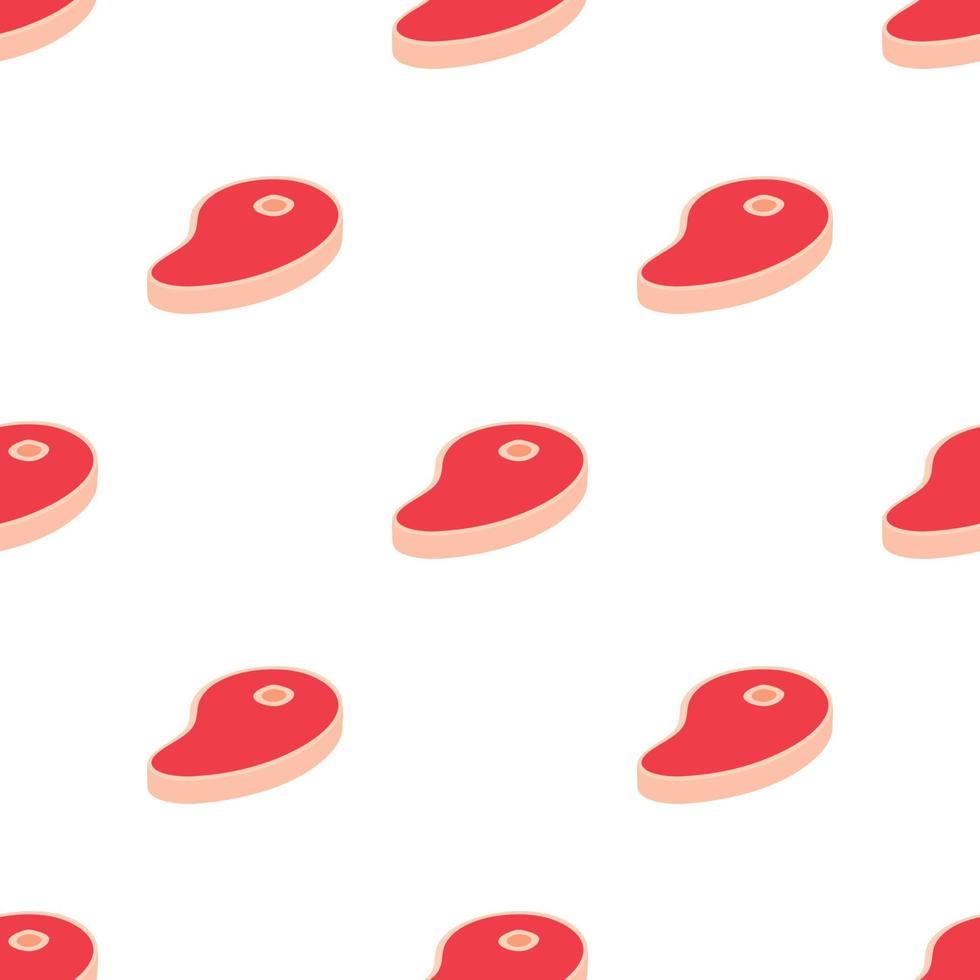 Red meat pattern seamless vector