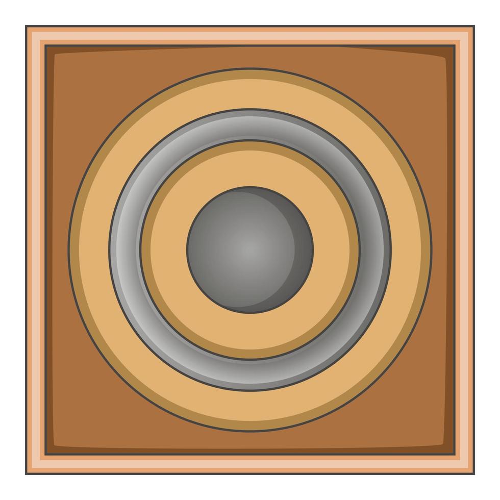 Audio speaker icon, cartoon style vector