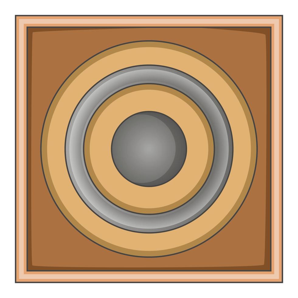 icono de altavoz de audio, estilo de dibujos animados vector