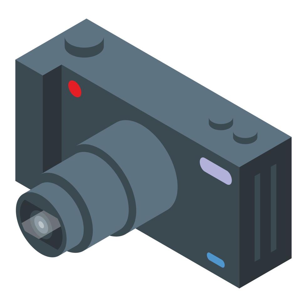 vector isométrico del icono de la cámara vlogger. transmisión en vivo