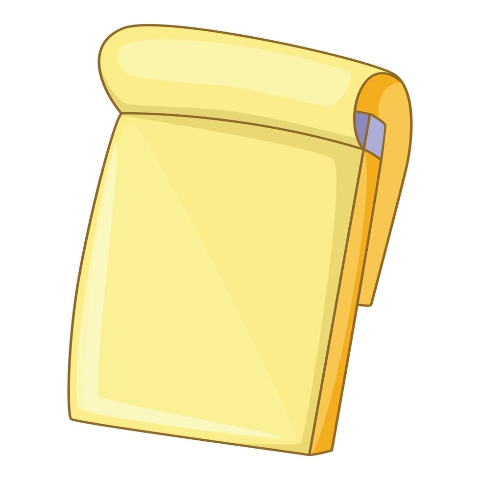 Notebook icon, cartoon style vector