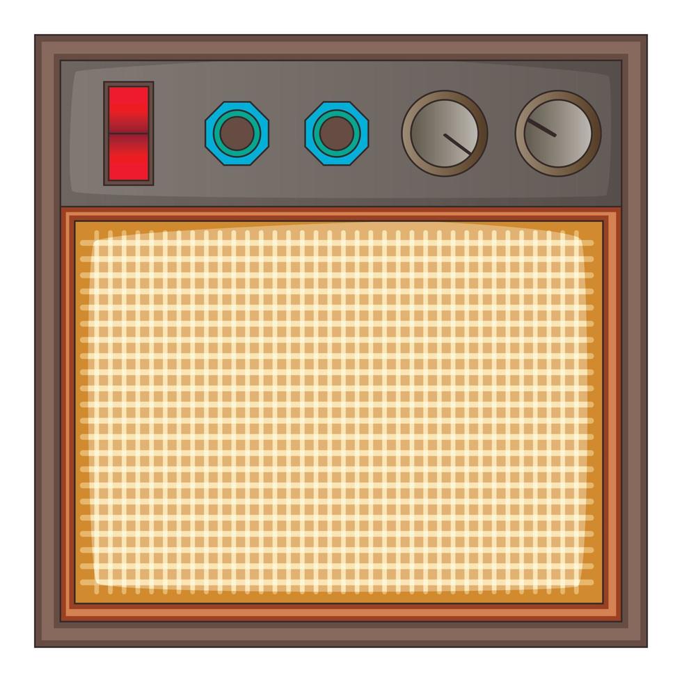 Guitar amplifier icon, cartoon style vector