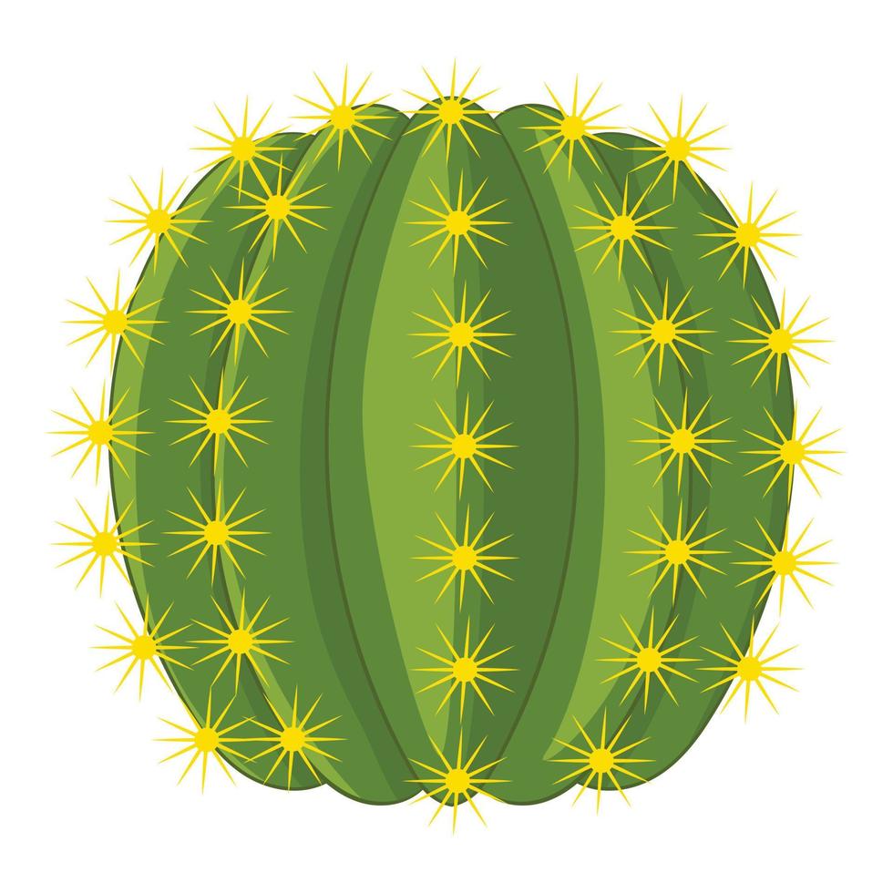 Ferocactus icon, cartoon style vector