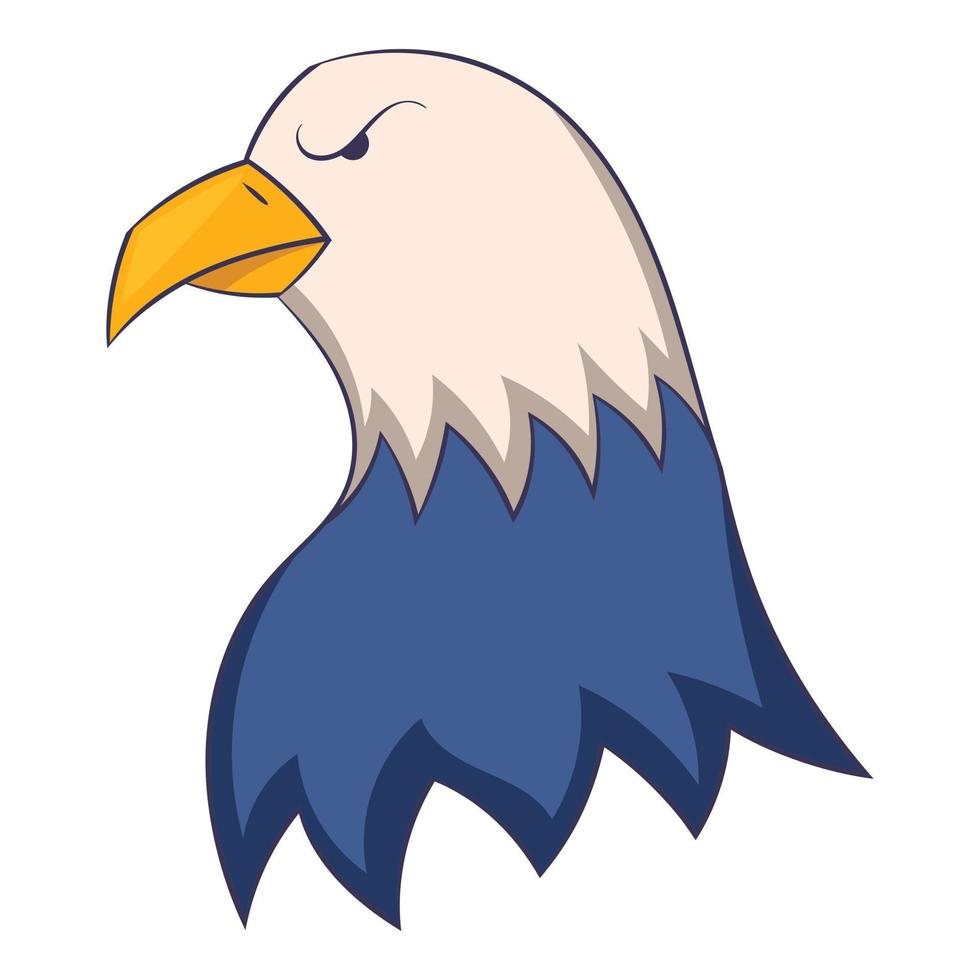 Eagle icon, cartoon style vector