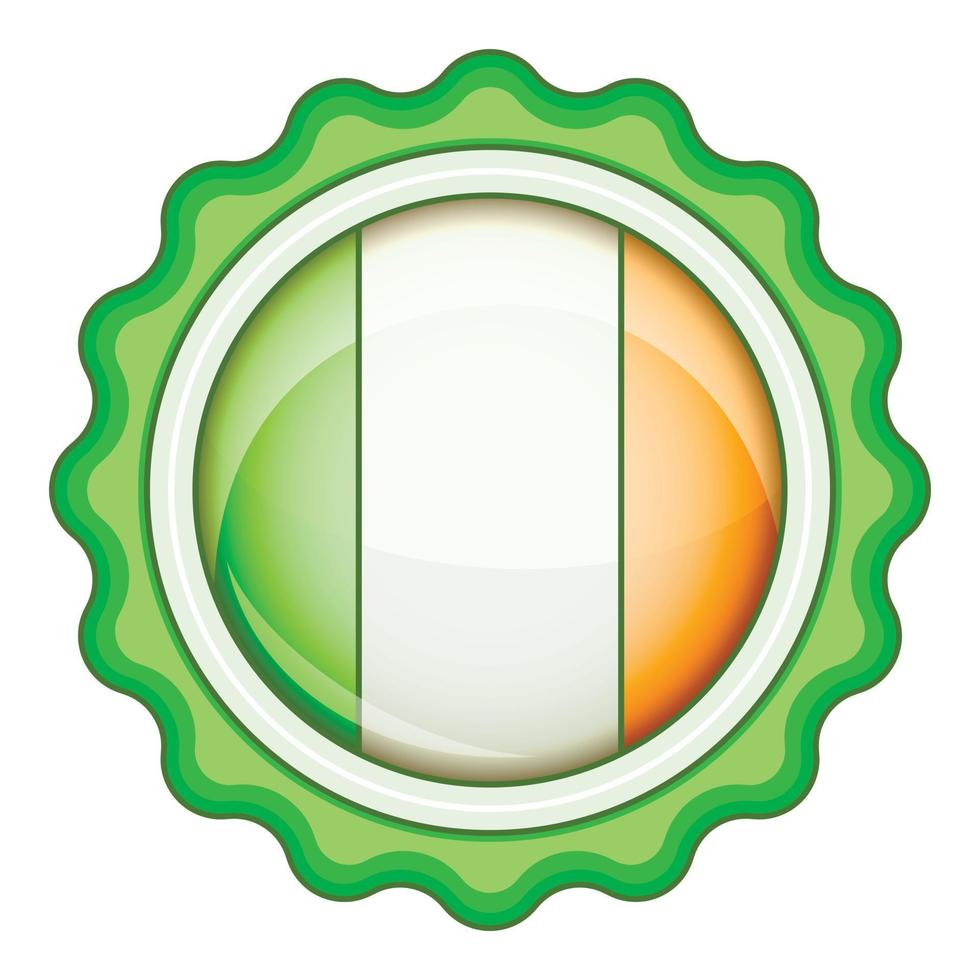 Ireland emblem icon, cartoon style vector