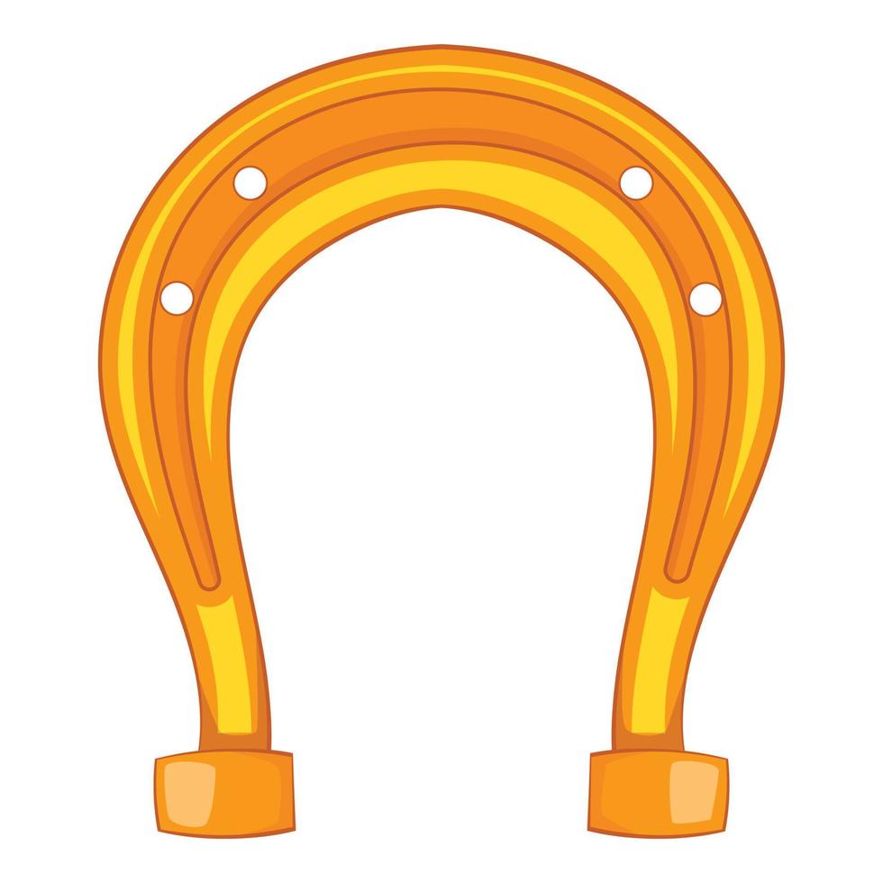 Horseshoe icon, cartoon style vector