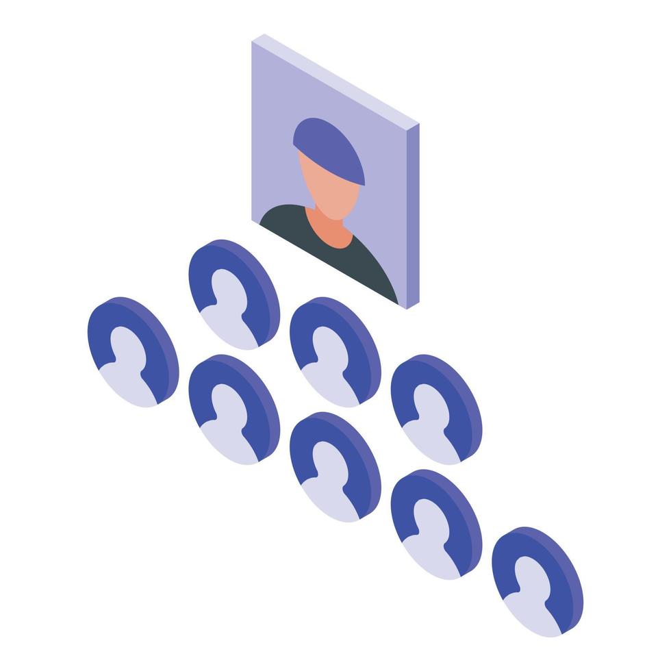 People influencer icon isometric vector. Digital online vector