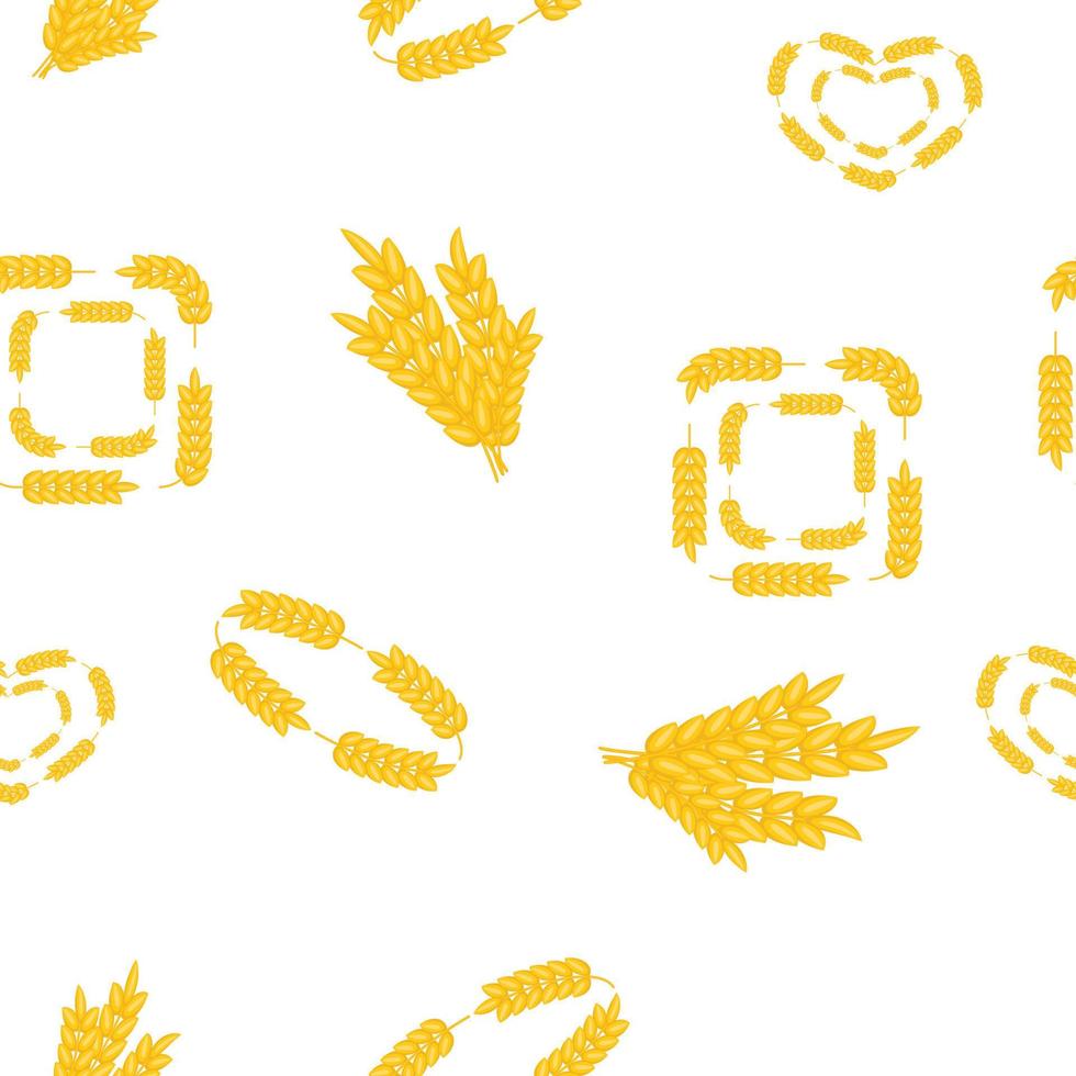 Wheat pattern, cartoon style vector