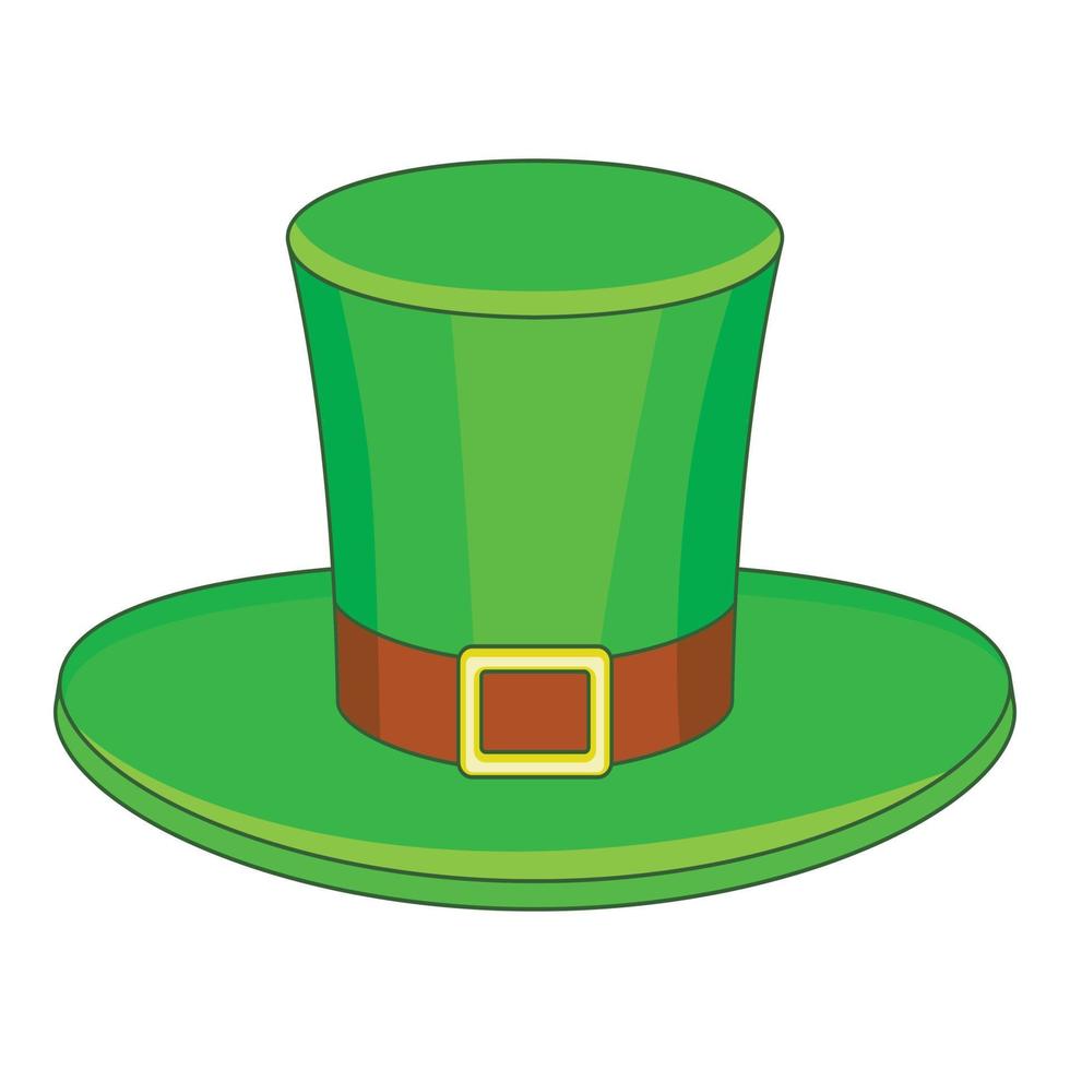 Leprechaun hat icon, cartoon style vector