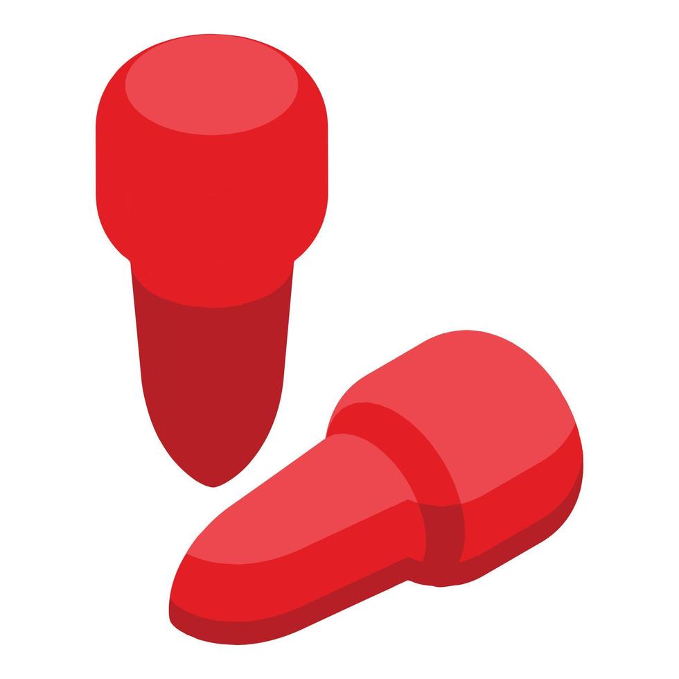 Foam earplugs icon isometric vector. Ear plug vector