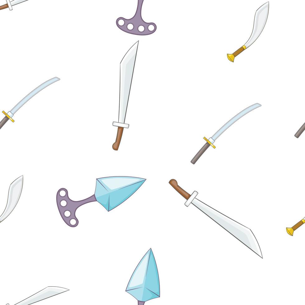 War equipment pattern, cartoon style vector