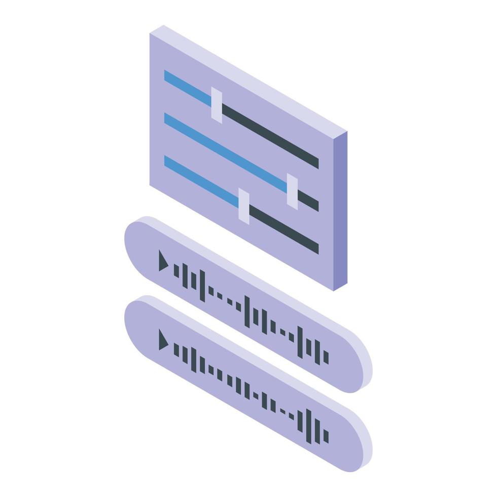 Voice id access icon isometric vector. Signature contract vector