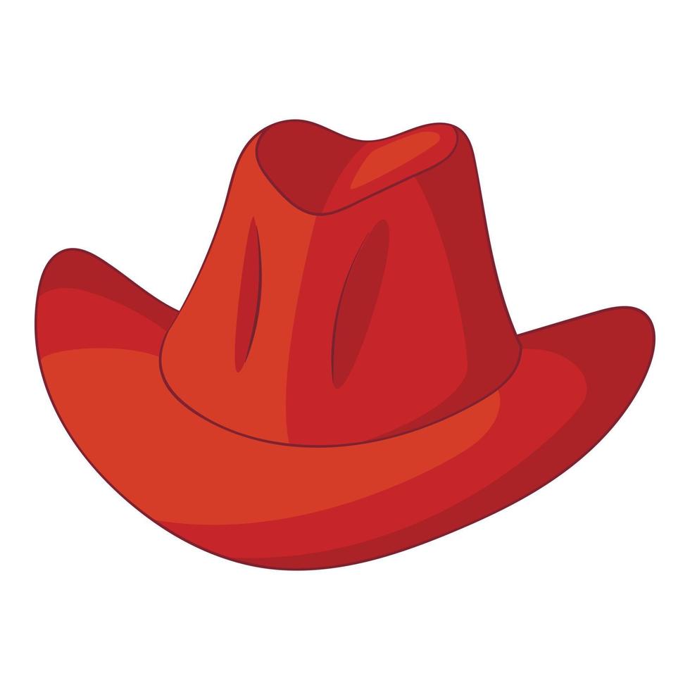 icono de sombrero, estilo de dibujos animados vector