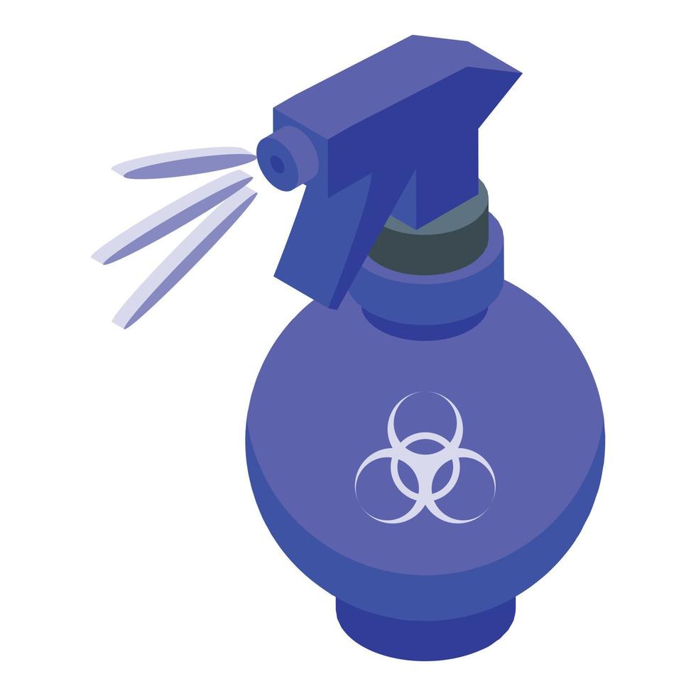Chemical sprayer bottle icon isometric vector. Control pest vector