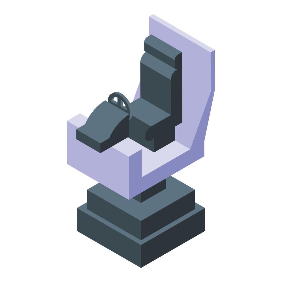 Car seat vr platform icon isometric vector. Virtual ai vector