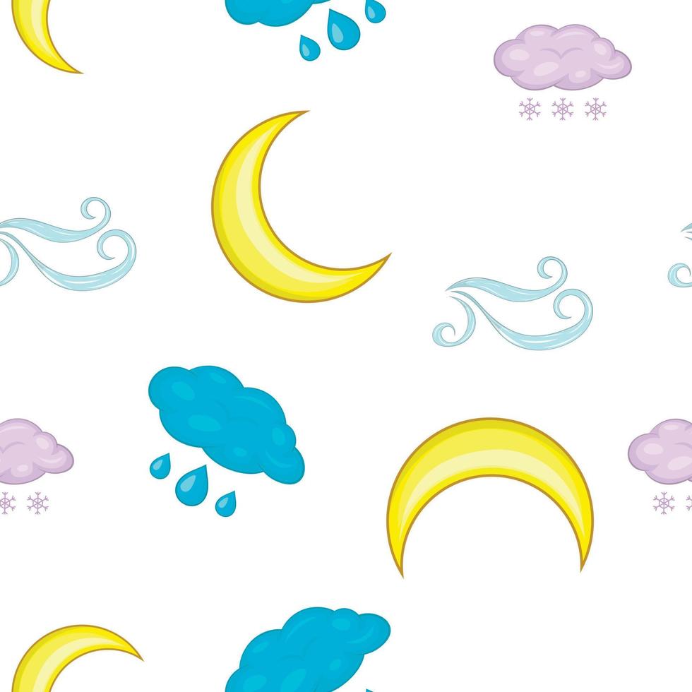 Weather outside pattern, cartoon style vector