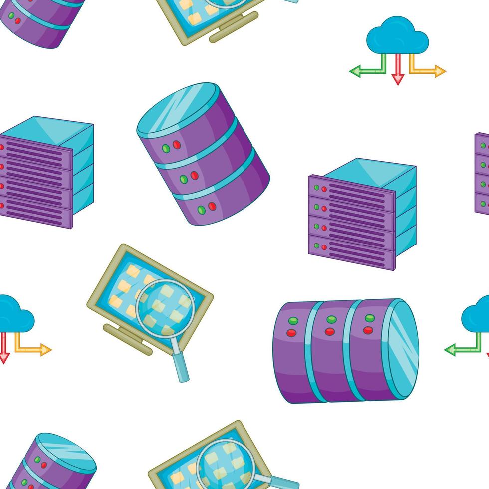 patrón de datos informáticos, estilo de dibujos animados vector