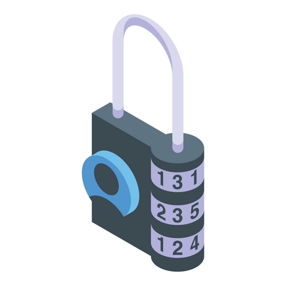 Padlock data privacy icon isometric vector. Law legal vector
