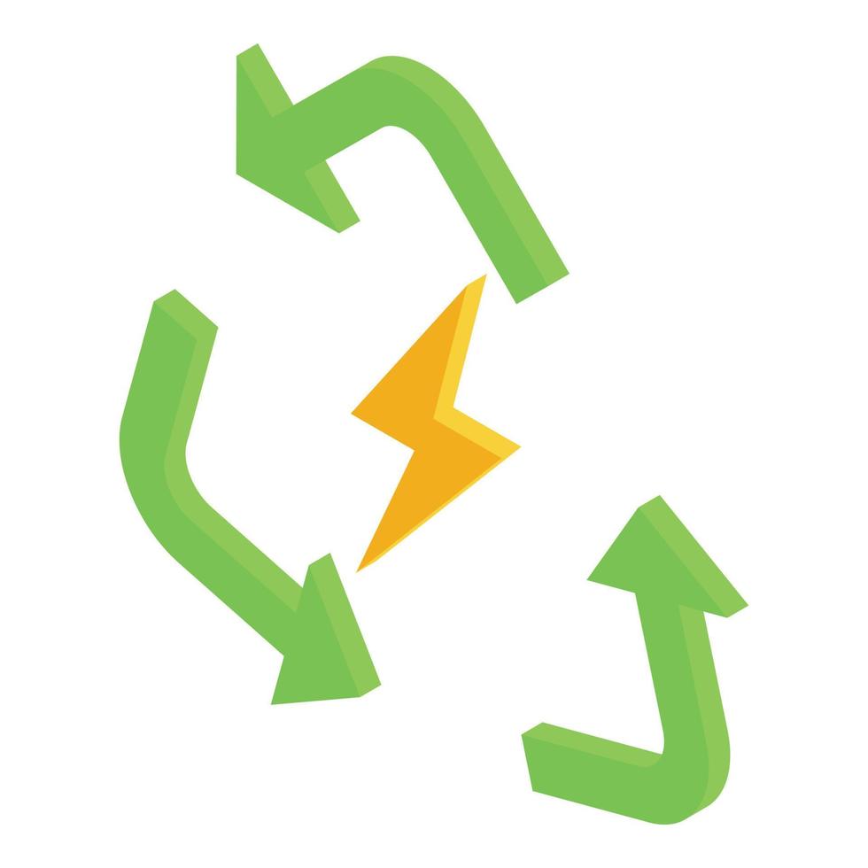 Recycle energy icon isometric vector. Solar panel vector
