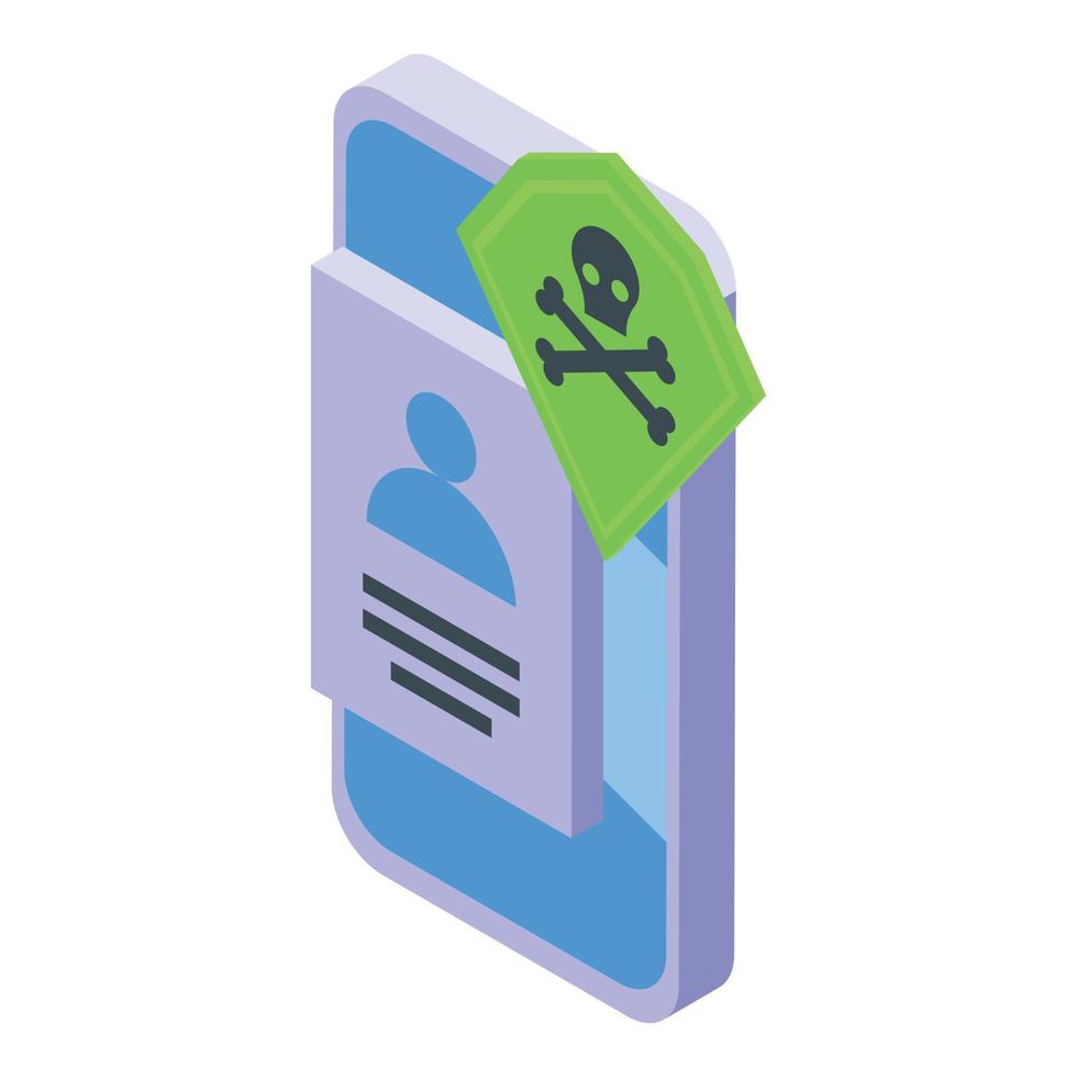 Phone data privacy icon isometric vector. Information privacy vector