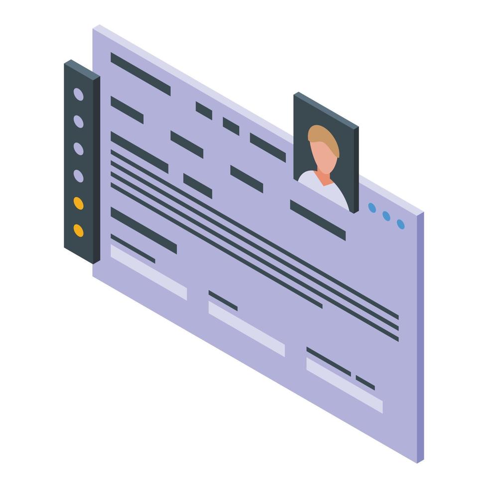 Online know client icon isometric vector. Customer kyc vector