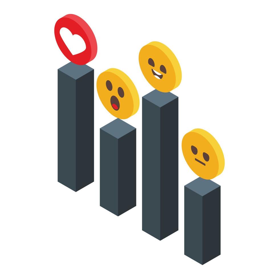 Graph bar customer know icon isometric vector. Kyc document vector