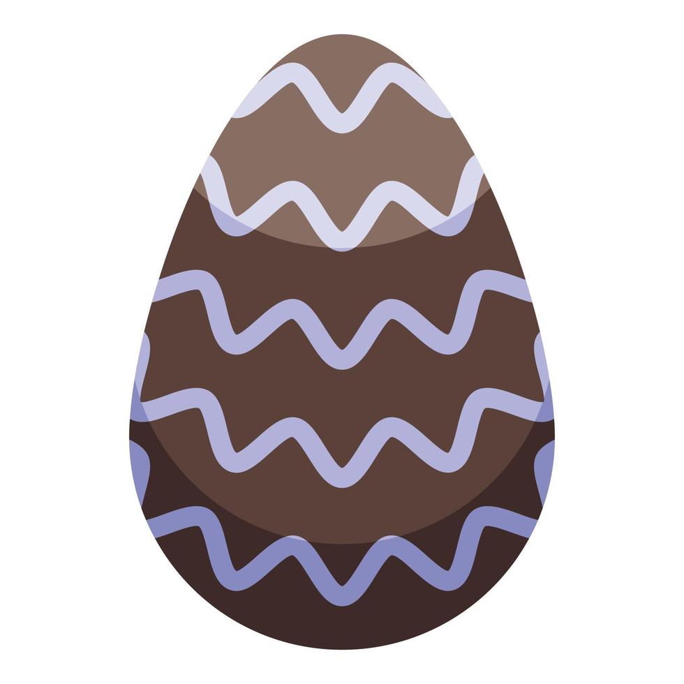 Milk chocolate egg icon isometric vector. Easter egg vector