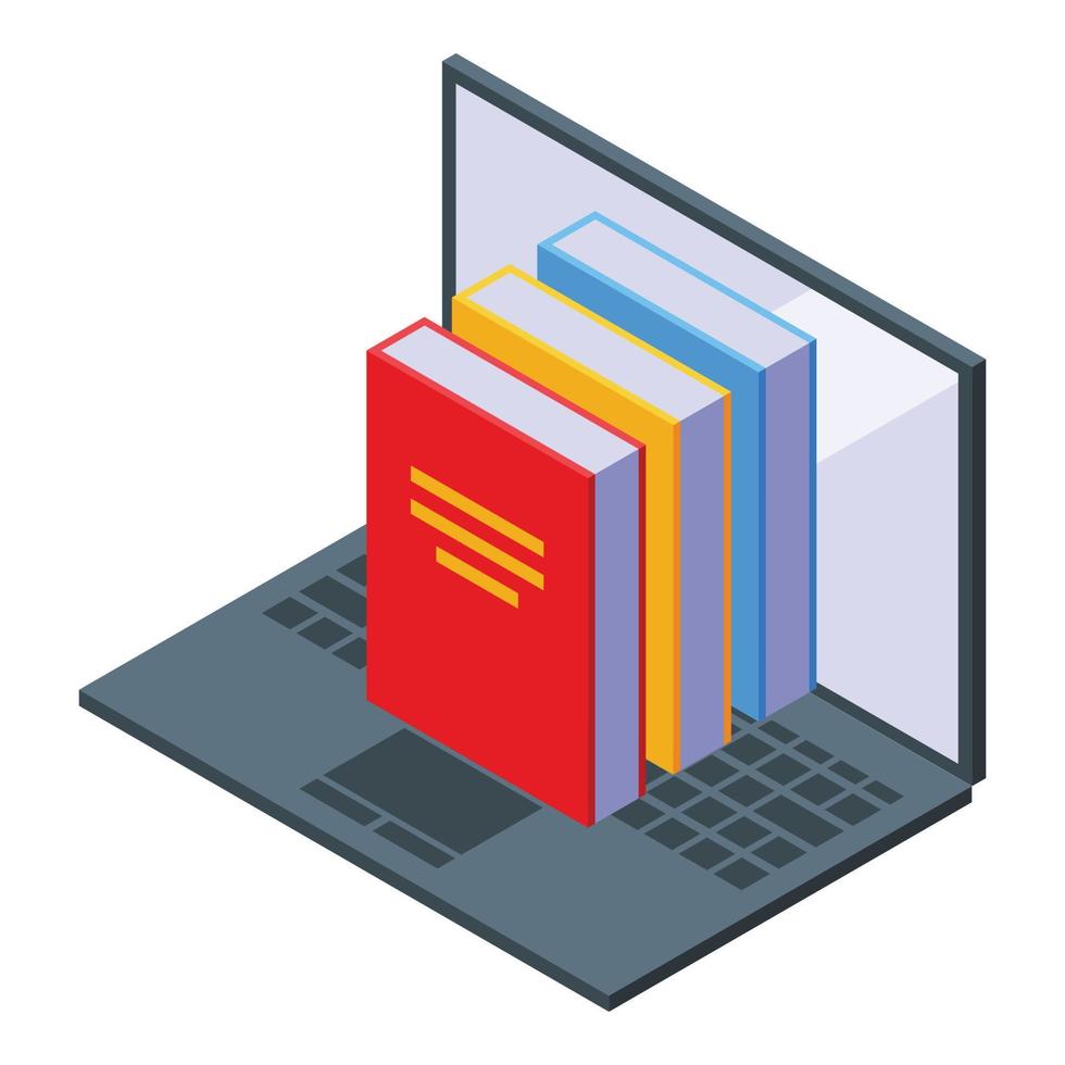 Online bookstore icon isometric vector. Buy book vector