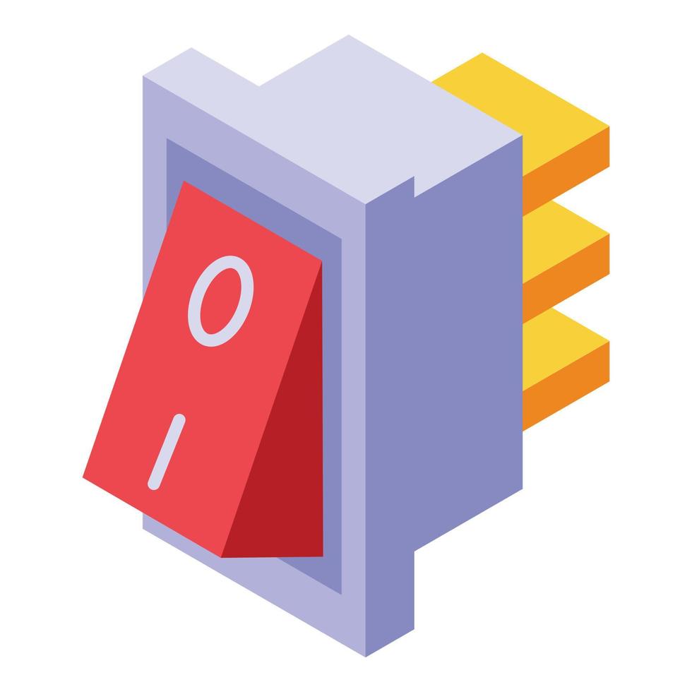 Electric switch icon isometric vector. Solar panel vector
