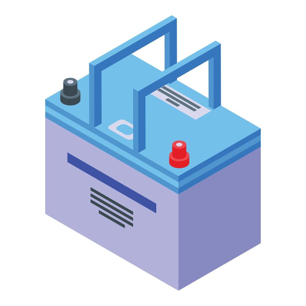 Solar panel battery icon isometric vector. Energy power vector