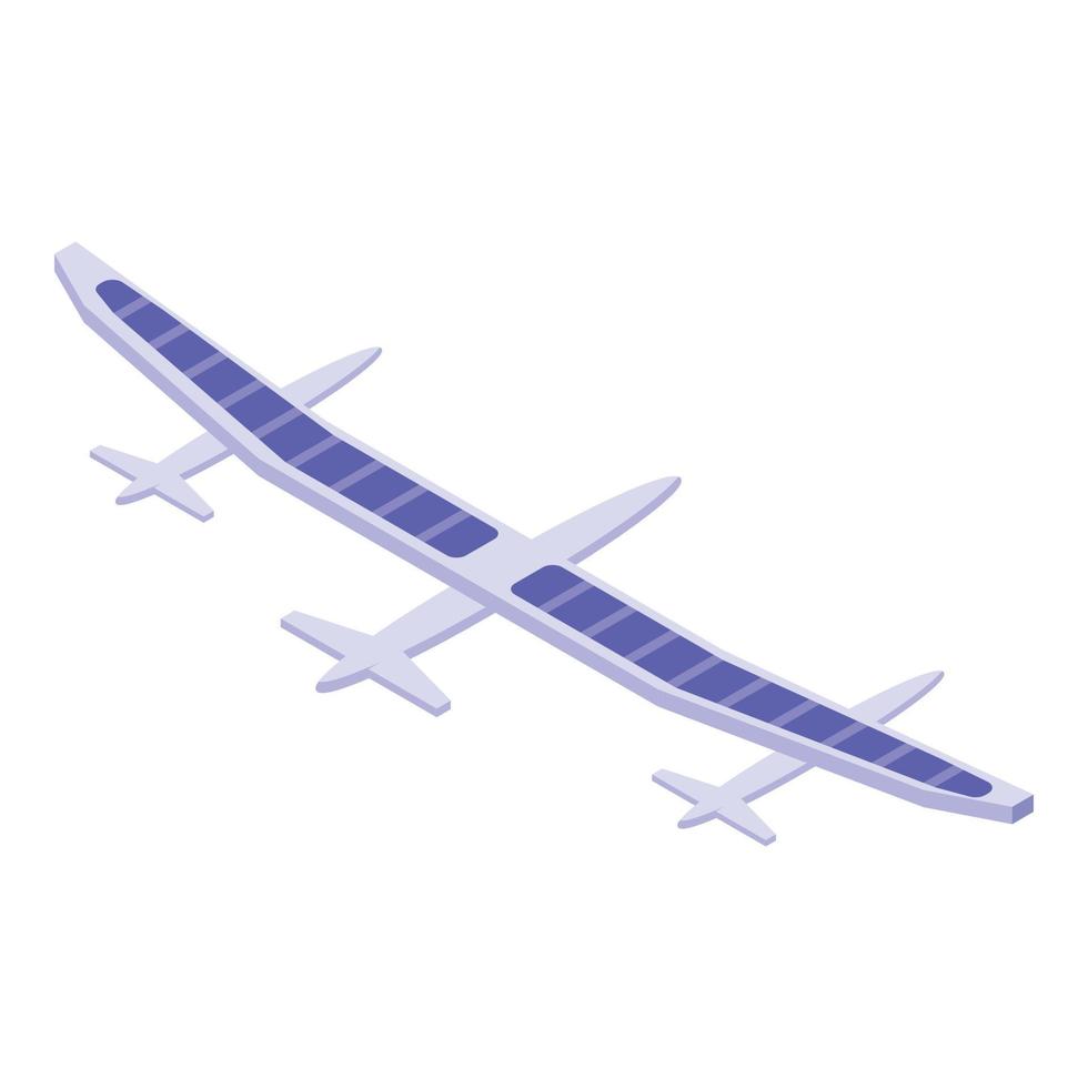 vector isométrico del icono del panel solar del avión. celda de energía