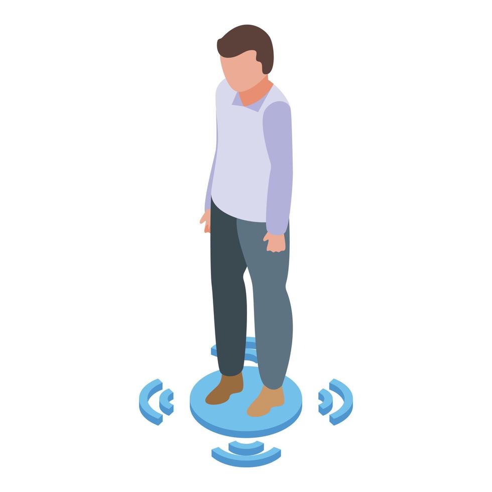 Autopilot sensor icon isometric vector. Safety control vector