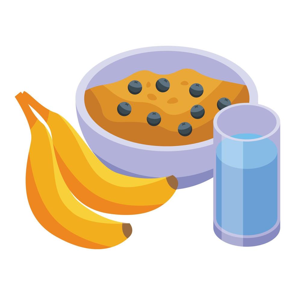 Healthy runner food icon isometric vector. Exercise athlete vector