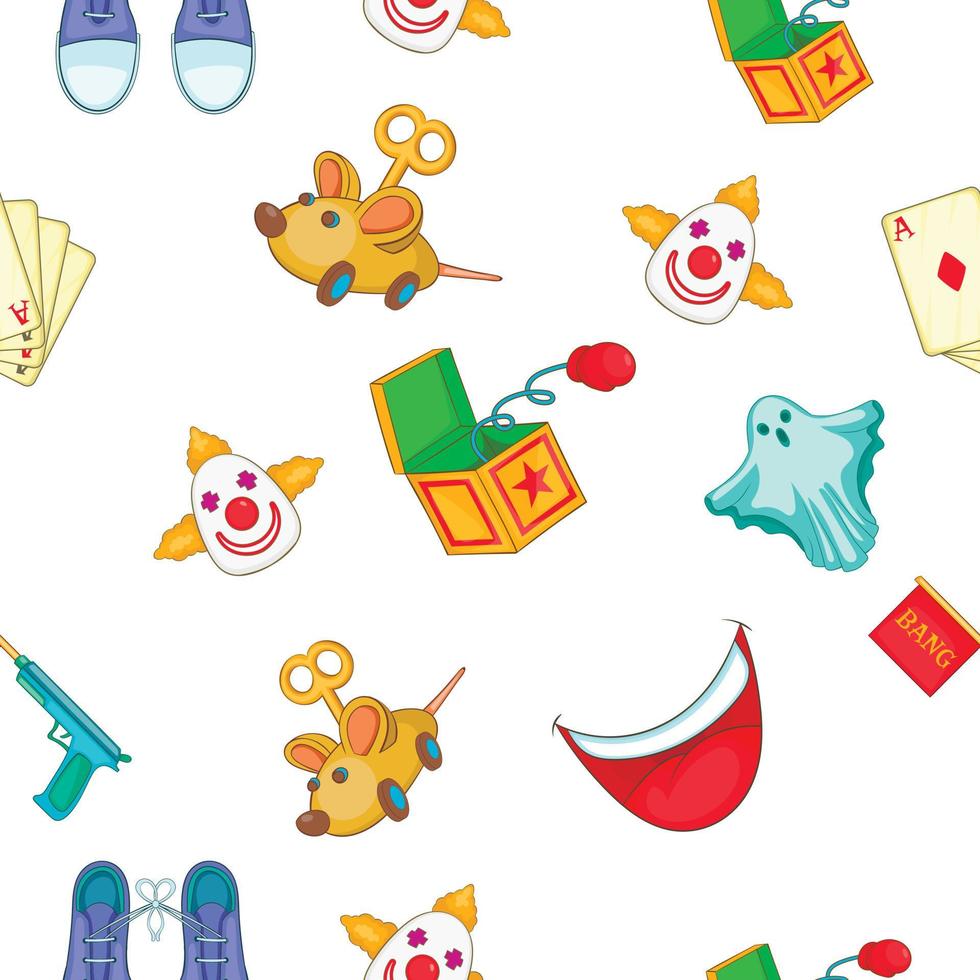 First of april pattern, cartoon style vector
