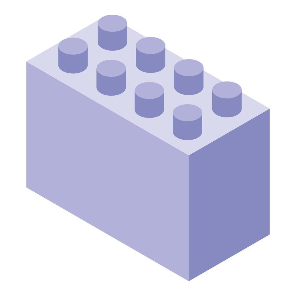 Puzzle brick icon isometric vector. Concrete building vector