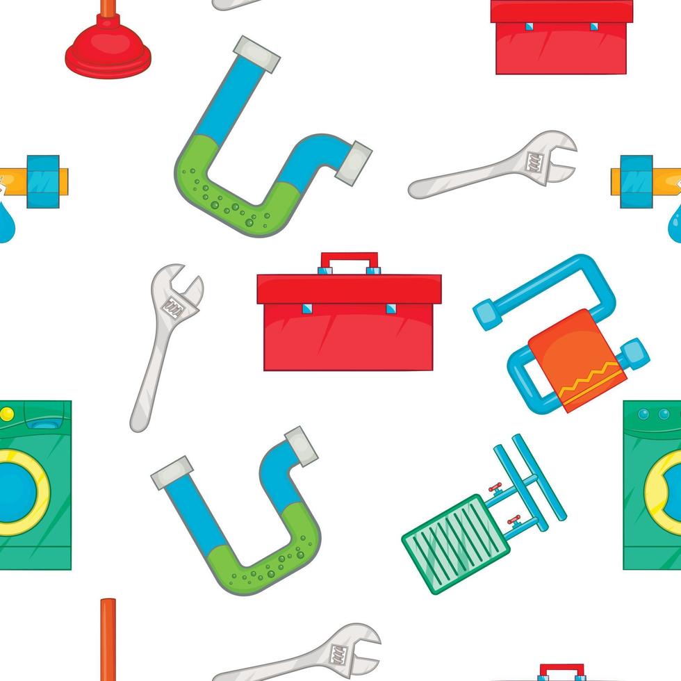 Toilet pattern, cartoon style vector
