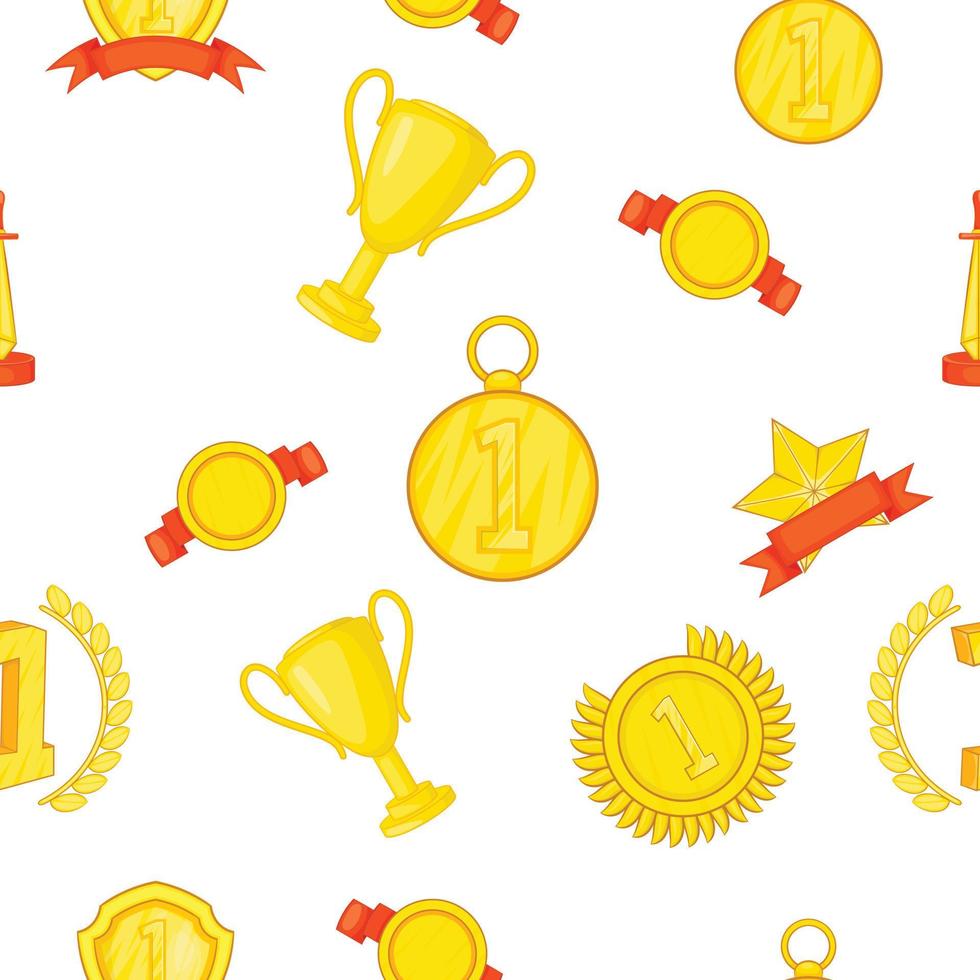 Championship pattern, cartoon style vector