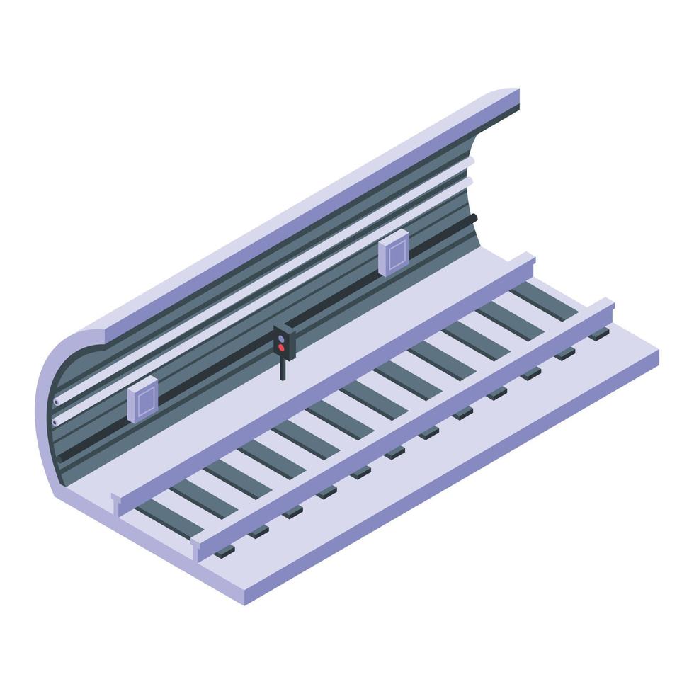 vector isométrico del icono del ferrocarril del metro. estación de tren