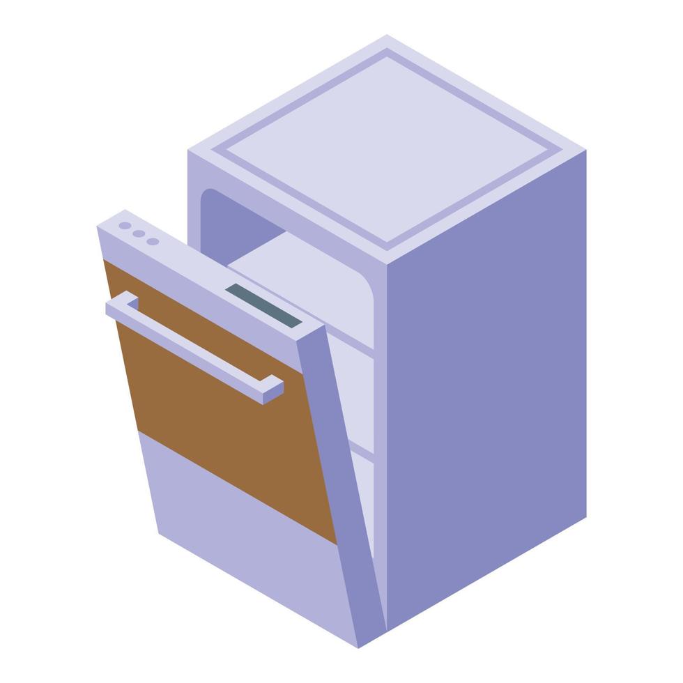 Electrical dishwasher icon isometric vector. Repair machine vector