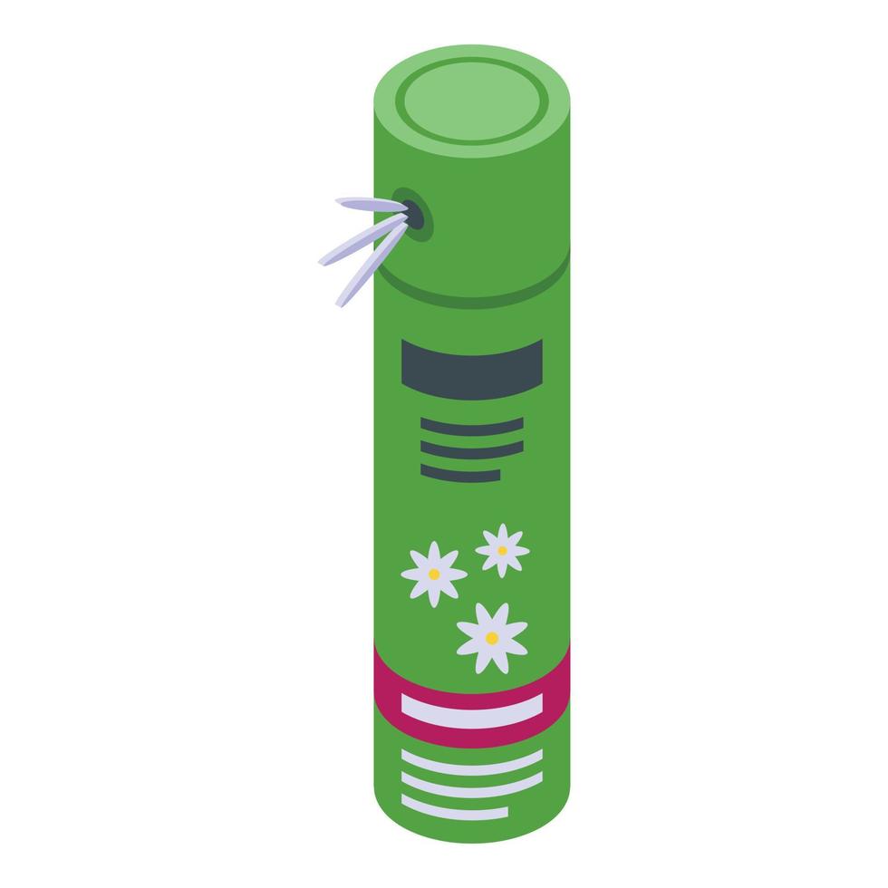 Hair spray icon isometric vector. Can bottle vector