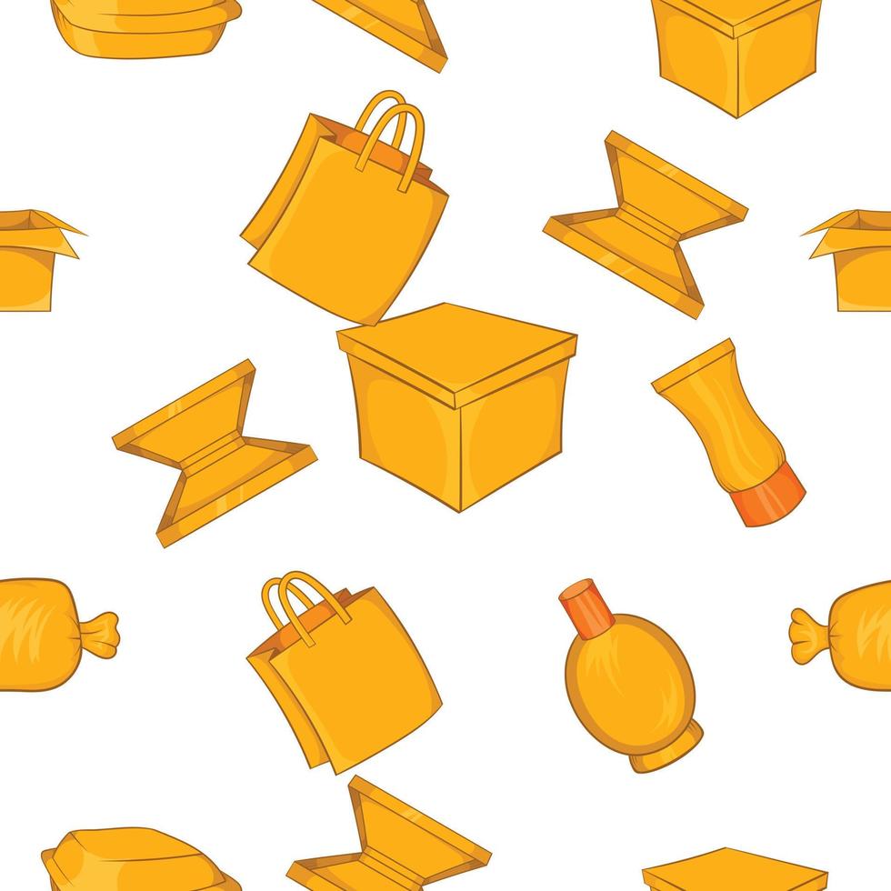 Packing pattern, cartoon style vector