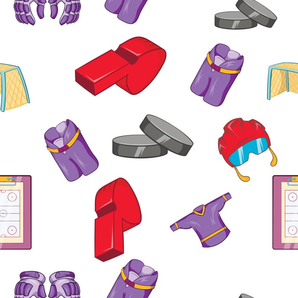 Ice fight pattern, cartoon style vector