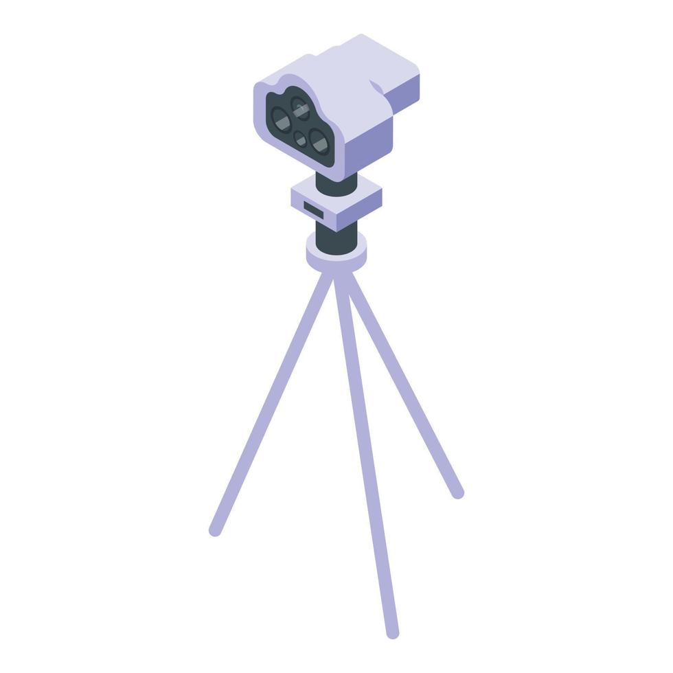 Detector speed radar icon isometric vector. Camera traffic vector