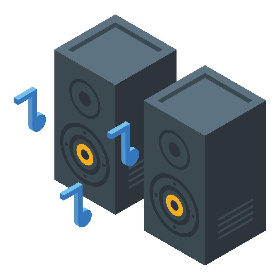 Party speakers icon isometric vector. Speaker sound vector