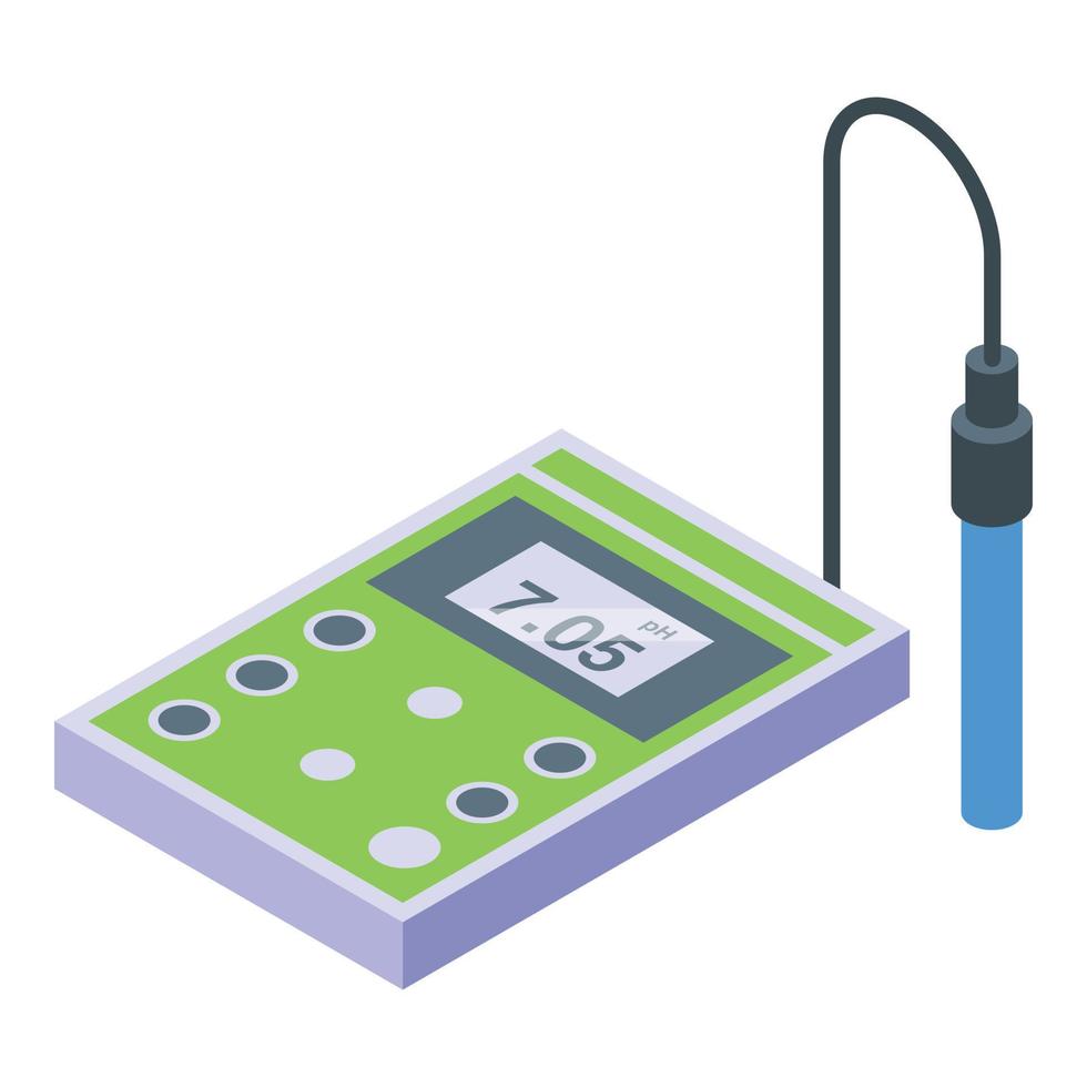 Balance ph meter icon isometric vector. Water soil vector