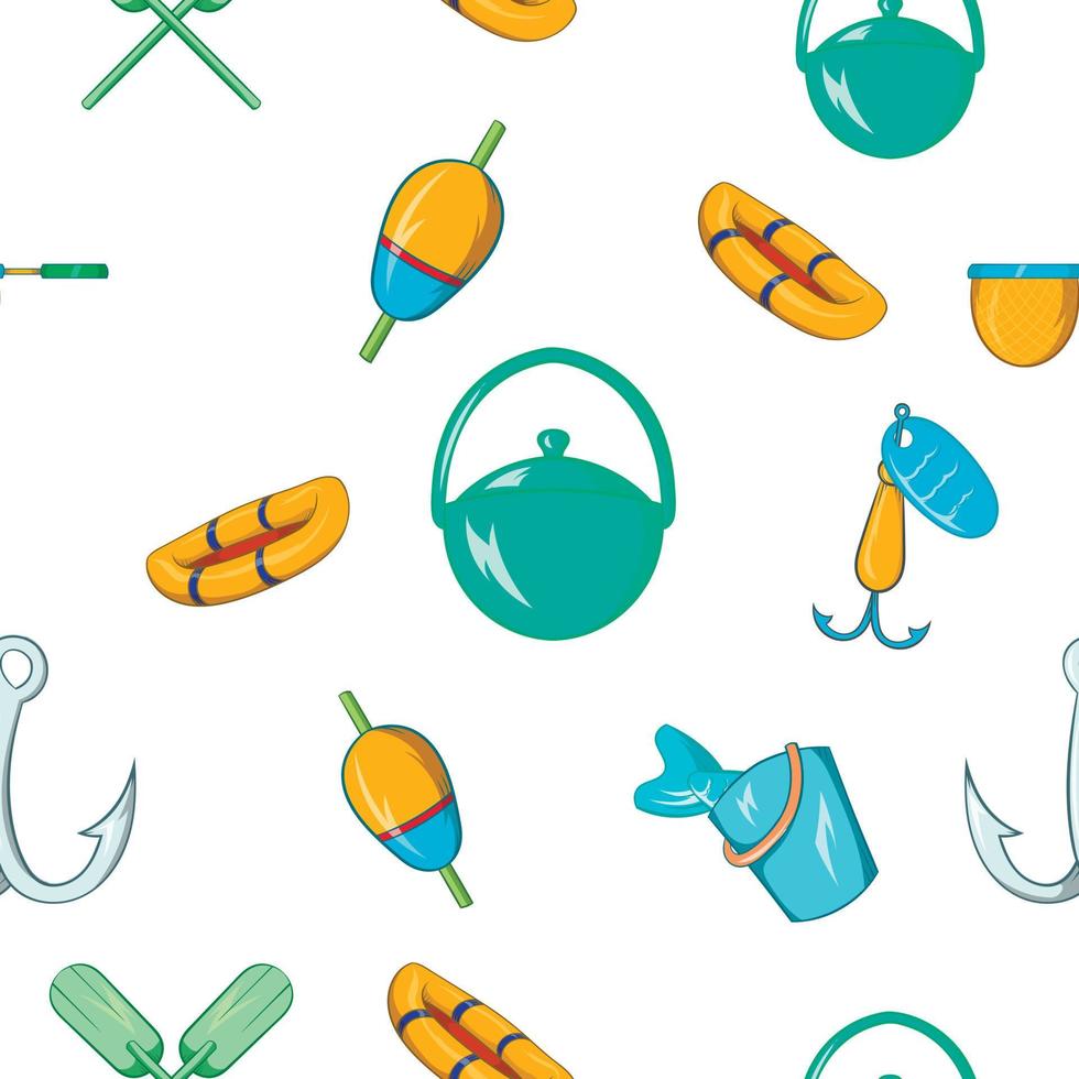 Angling pattern, cartoon style vector