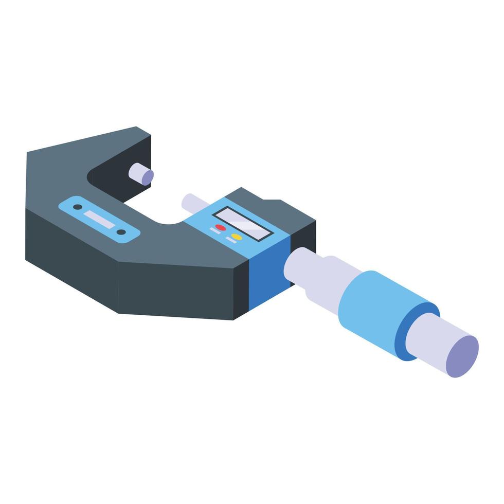 Vernier micrometer icon isometric vector. Digital ruler vector