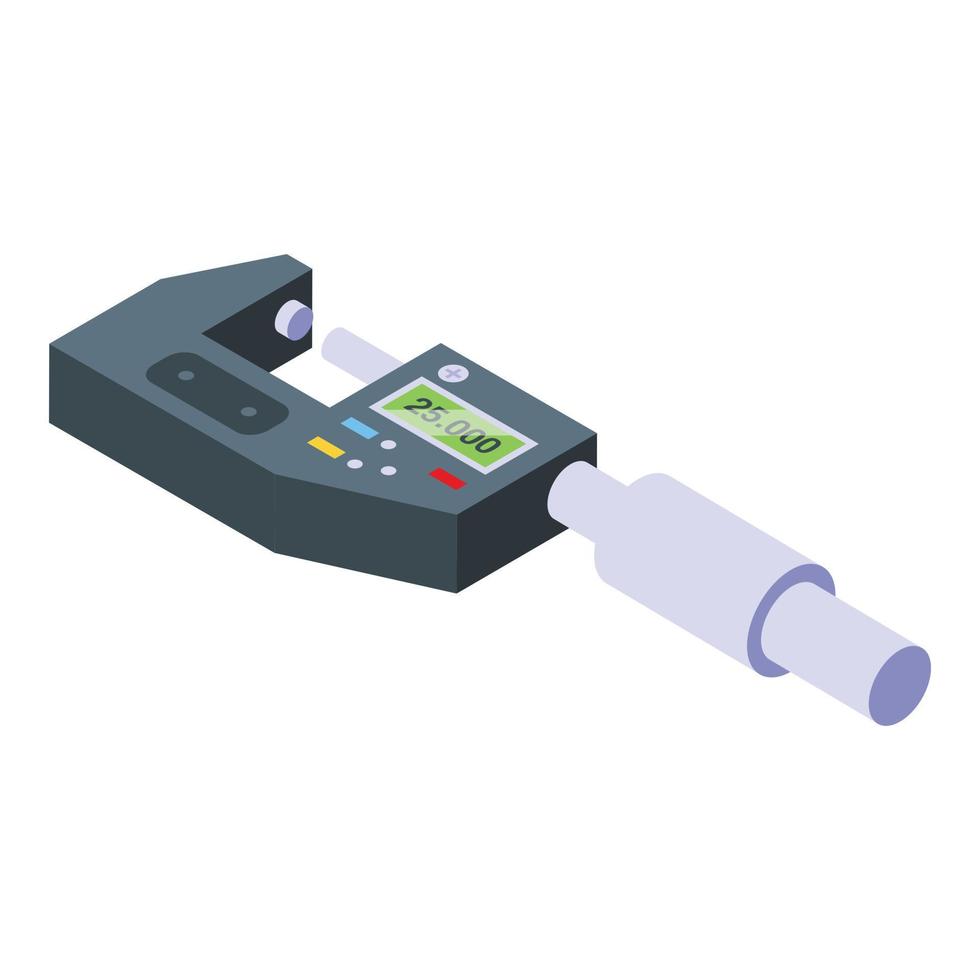 Micrometer instrument icon isometric vector. Digital ruler vector