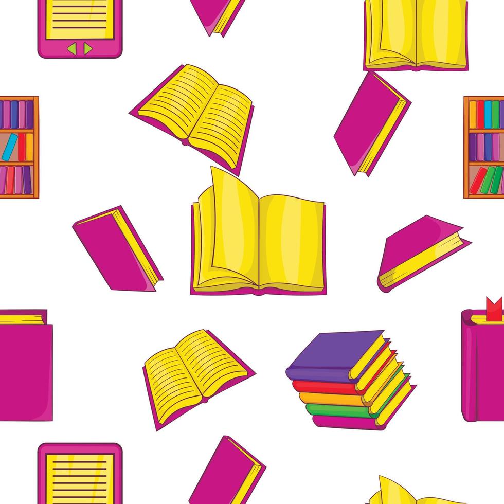 Book pattern, cartoon style vector